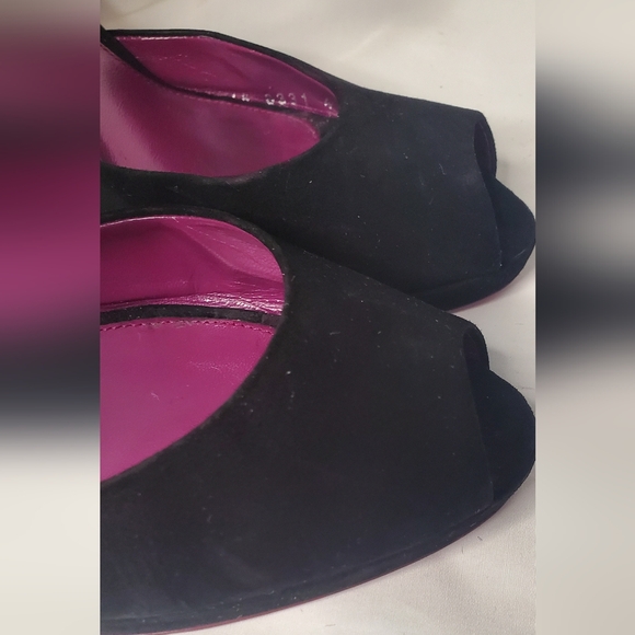 SERGIO ROSSI-size41 or 11-patent leather/suede ankle strap-platform high heel - Picture 7 of 12